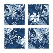 Eden - Botanical Floral Classic Blue Large Scale