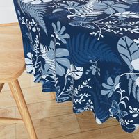 Eden - Botanical Floral Classic Blue Large Scale