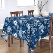 Eden - Botanical Floral Classic Blue Large Scale