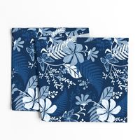 Eden - Botanical Floral Classic Blue Large Scale