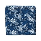 Eden - Botanical Floral Classic Blue Large Scale