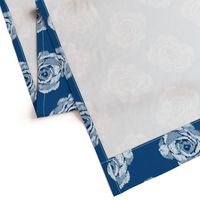 Simple ikat blue roses on Classic 