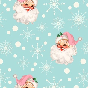 Vintage Pink Santa 