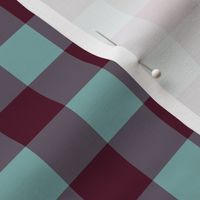 JP8 - Buffalo Plaid in Rich Burgundy and Teal Pastel