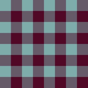 JP8 - Buffalo Plaid in Rich Burgundy and Teal Pastel