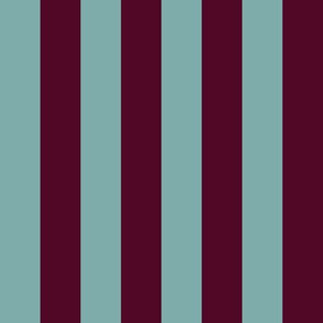JP8 - Medium - Basic Stripes in Rich Burgundy and Teal Pastel