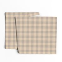 JP9 - Medium -  Buffalo Plaid in Pearl Grey and Taupe