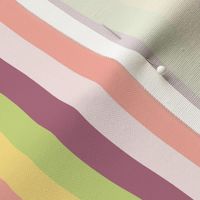 Macaroon Stripes in Variegated Pastels Tangerine - Raspberry - Lemon - Lime