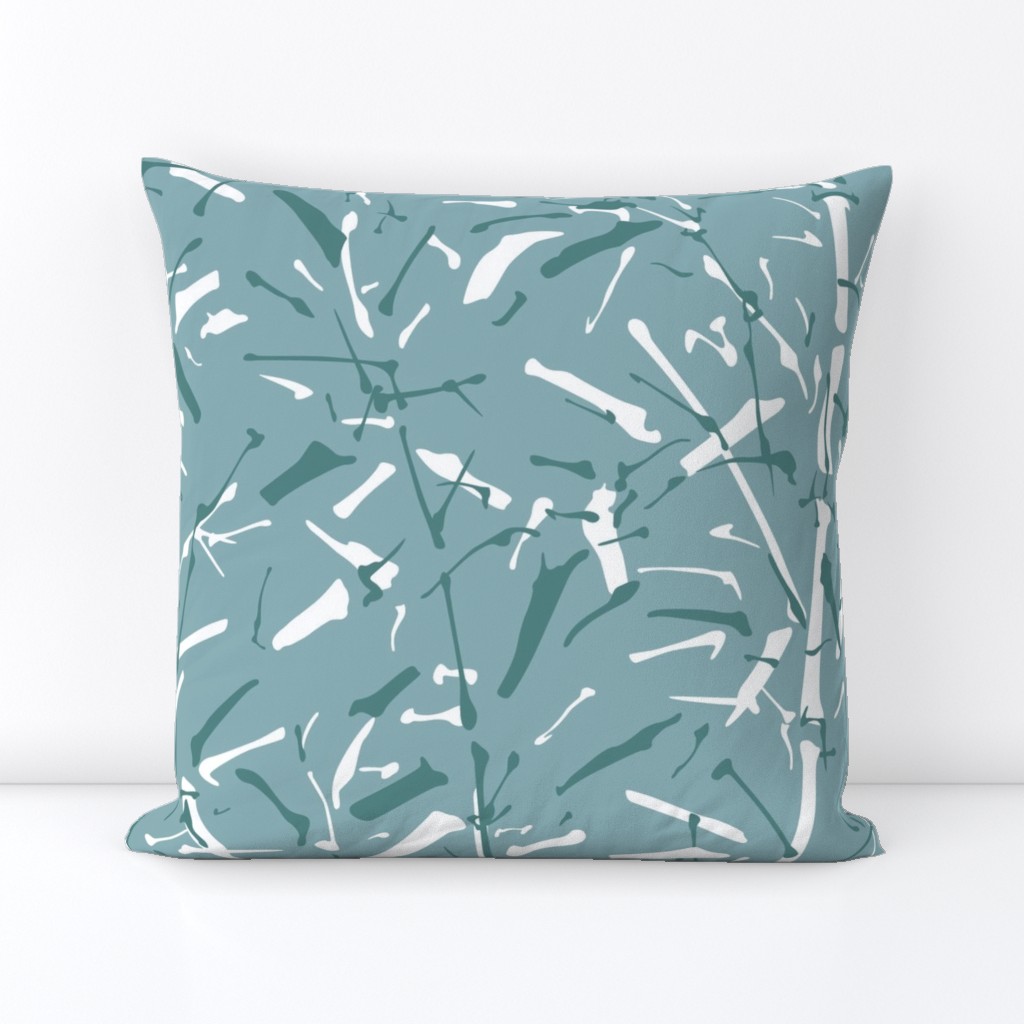 Bamboo Forest in Teal Blue (L)