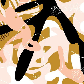 matisse jungle camo gold white peach black