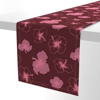 Hibiscus - Burgundy and Pink