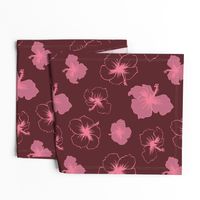 Hibiscus - Burgundy and Pink