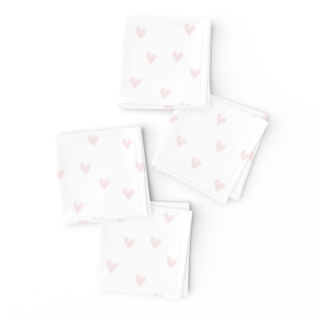 pink hand drawn hearts