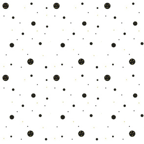 seamless pattern dots black and gold