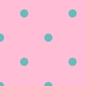 Kitschy Polka Dots Pink and Aqua Paducaru