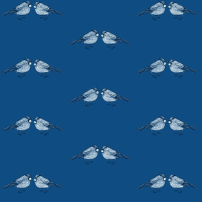 Two Blue Birds on Classic Blue