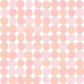 Blush Pink and Coral artistic dots - coordinate pattern