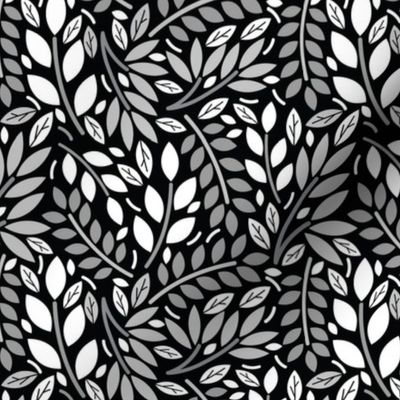 Geometric Botanicals Black And White