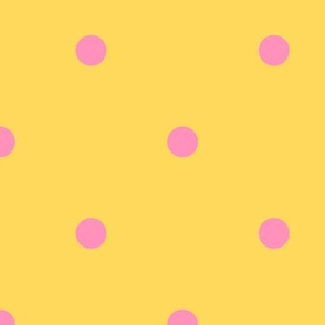 Kitschy Polka Dots Yellow and Pink Paducaru
