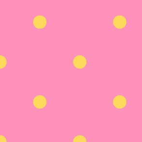 Kitschy Polka Dots Pink and Yellow Paducaru