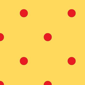Kitschy Polka Dots Yellow and Red Paducaru
