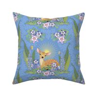 Spring Fawn & Flowers-Large