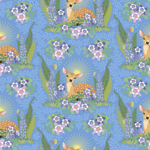 Spring Fawn & Flowers-Large