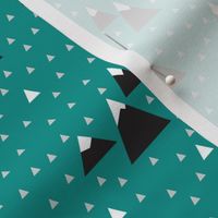 Triangle Mountains (Teal Pop) Dark