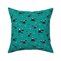 Triangle Mountains (Teal Pop) Dark