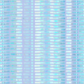 Iced Stripes Ocean Aqua on Lavender 150