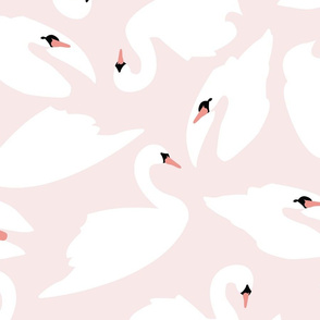 Swans on pink 03