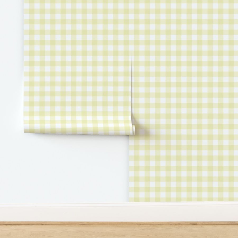 4" Light Yellow Gingham