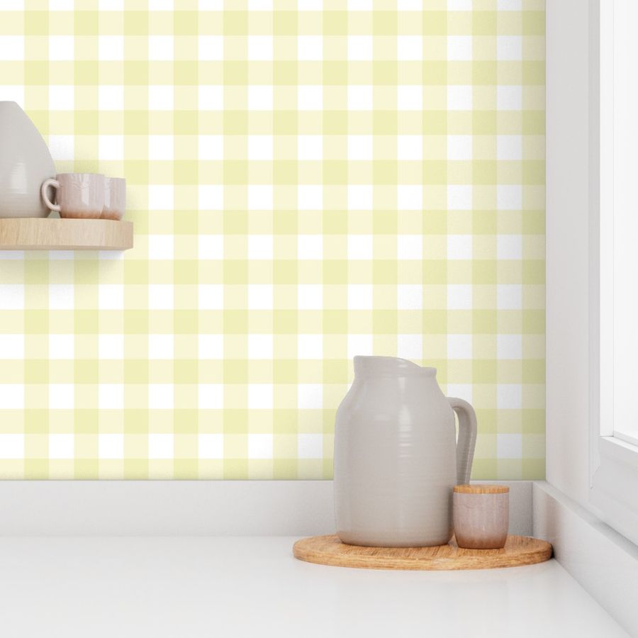 4" Light Yellow Gingham