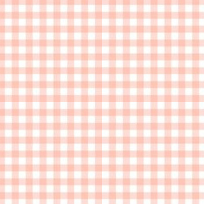 4" Peach Gingham