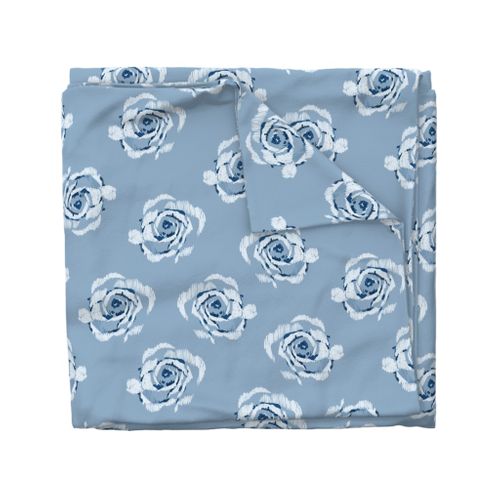 Chambray ikat roses