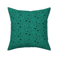 Midcentury Cocktail Boogie on Teal - Small