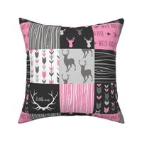4.5” patchwork Deer - hot pink