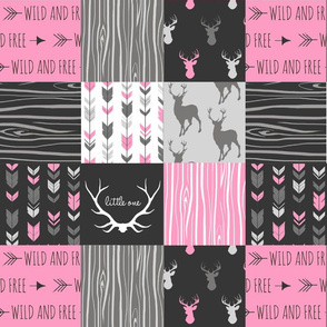 4.5” patchwork Deer - hot pink