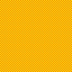 JP36 - Tiny - Lemon and Orange Checkerboard of Eighth Inch Squares