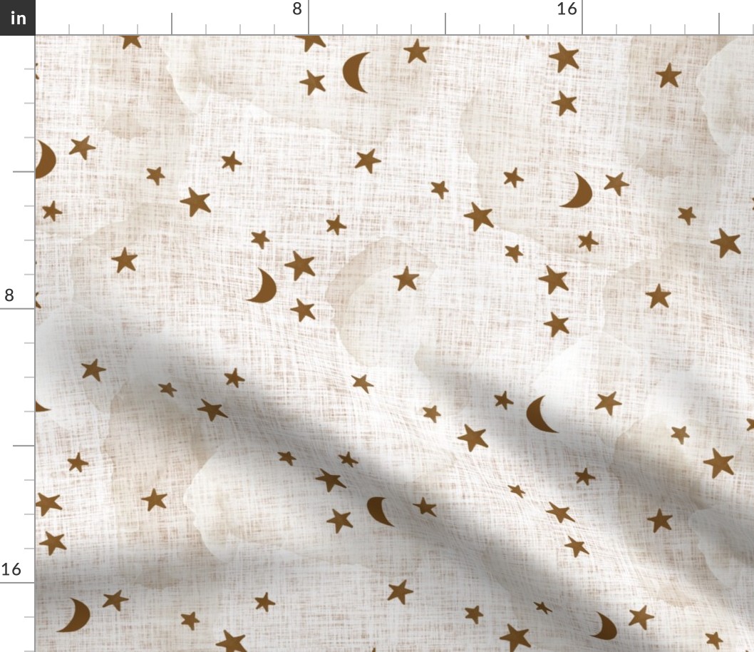 19-16 stars and moons // sugar sand linen
