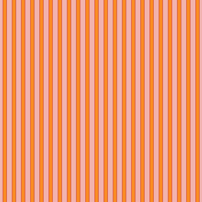 Ticking Stripe - Orange and Pink