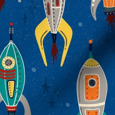  Out of this World: Retro Rockets, Fantastic Flyers and Lunar Landers // Lost in Space // Astro Blast Off // Moon Ships, Space Patrol, Outer Space, Planets, Stars, Space Shuttle, Astronaut, Vintage Toys, Kitsch, Collectibles, Boys, Girls, Kids Room Decor