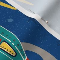  Out of this World: Retro Rockets, Fantastic Flyers and Lunar Landers // Lost in Space // Astro Blast Off // Moon Ships, Space Patrol, Outer Space, Planets, Stars, Space Shuttle, Astronaut, Vintage Toys, Kitsch, Collectibles, Boys, Girls, Kids Room Decor