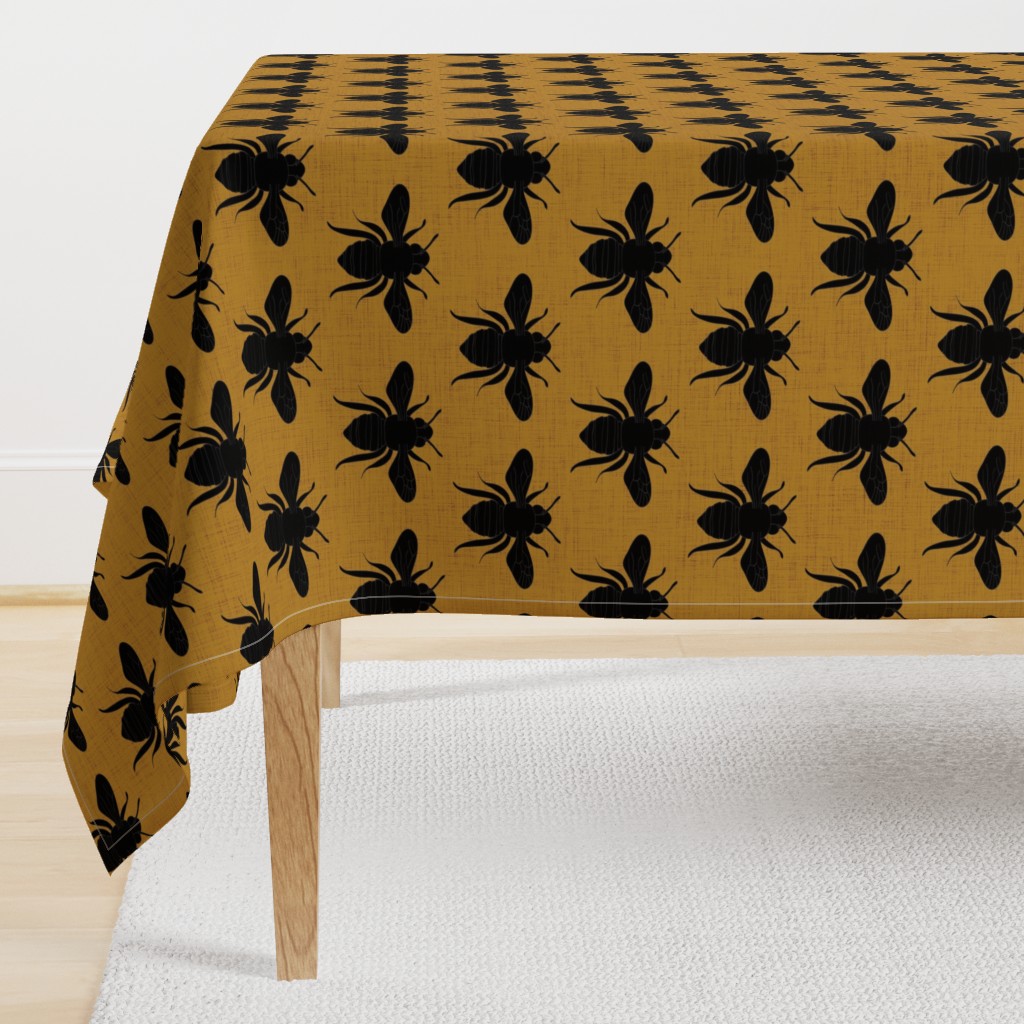 LARGE spring bees_mustard black