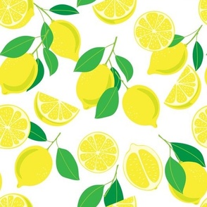 Lemons, tropical pattern