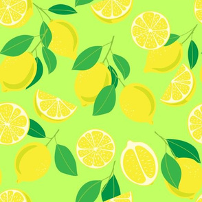Lemons, tropical pattern 2