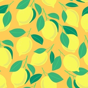 Lemons and leaves pattern 4