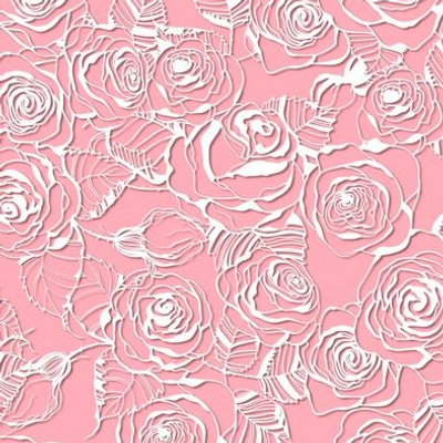 Roses papercut lace on pink, small size