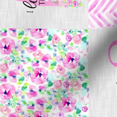 LDS/Mormon Baptism//Pink - Wholecloth Cheater Quilt - Rotated
