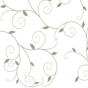 Curly Vines Leaves-Taupe2